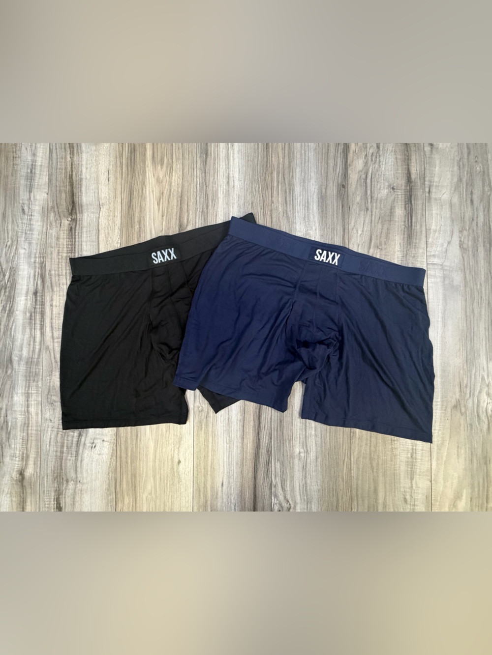 SAXX Ultra Boxer Briefs Fly 2-Pack BallPark Pouch Black Navy Men Size XL NEW